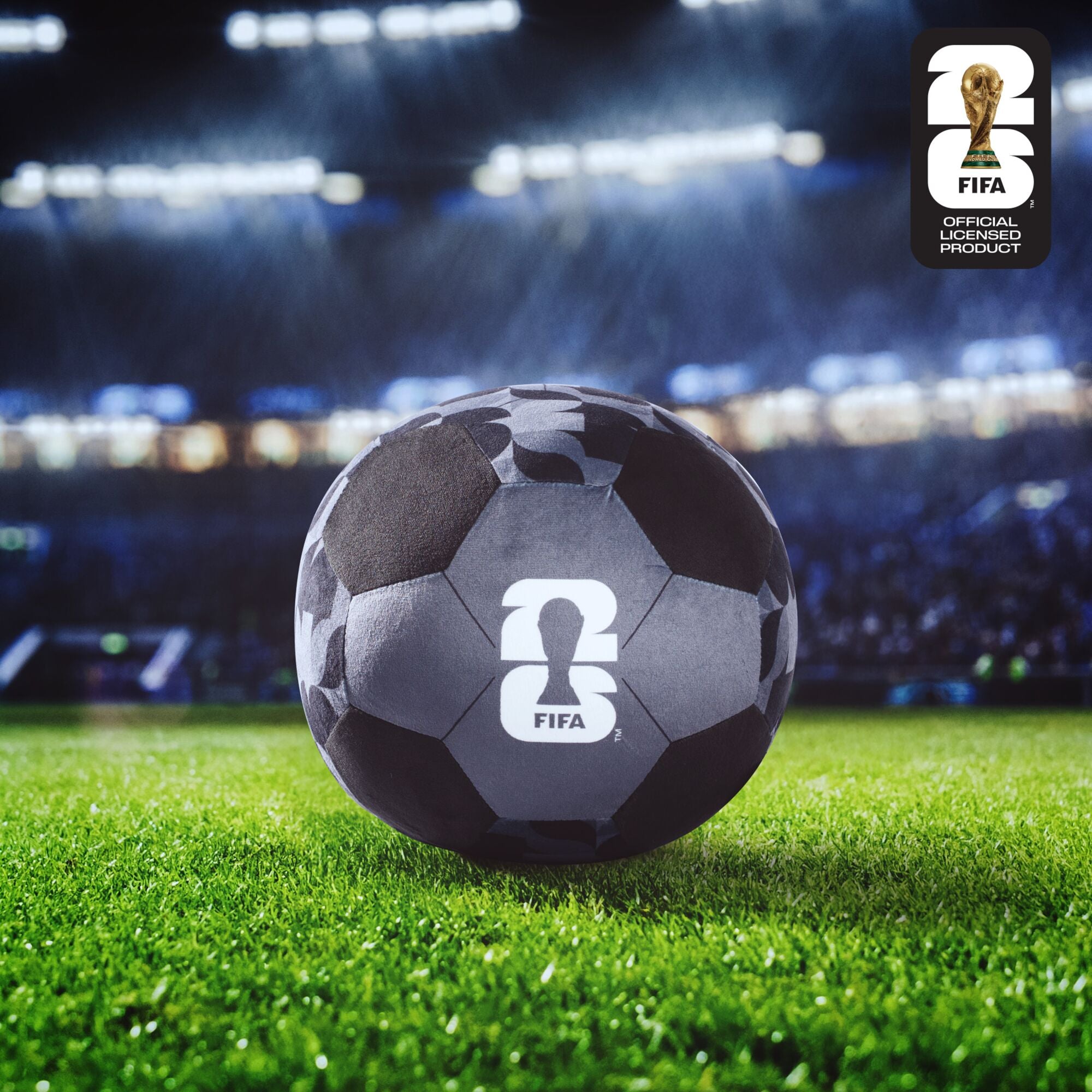 FIFA World Cup 2026 9-Inch Black Plush Soccer Ball - Image 2