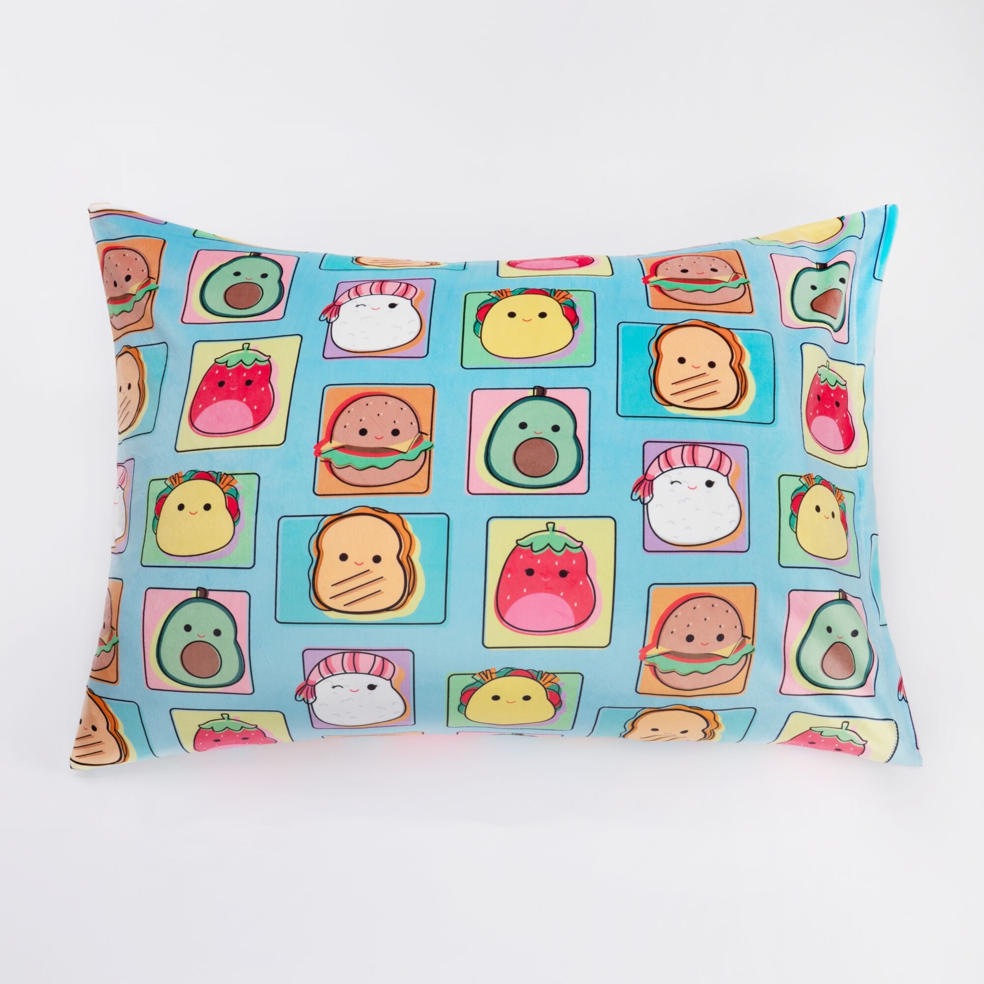 ??Total Foodies?? Teal SquishPillow Pillowcase (Standard)