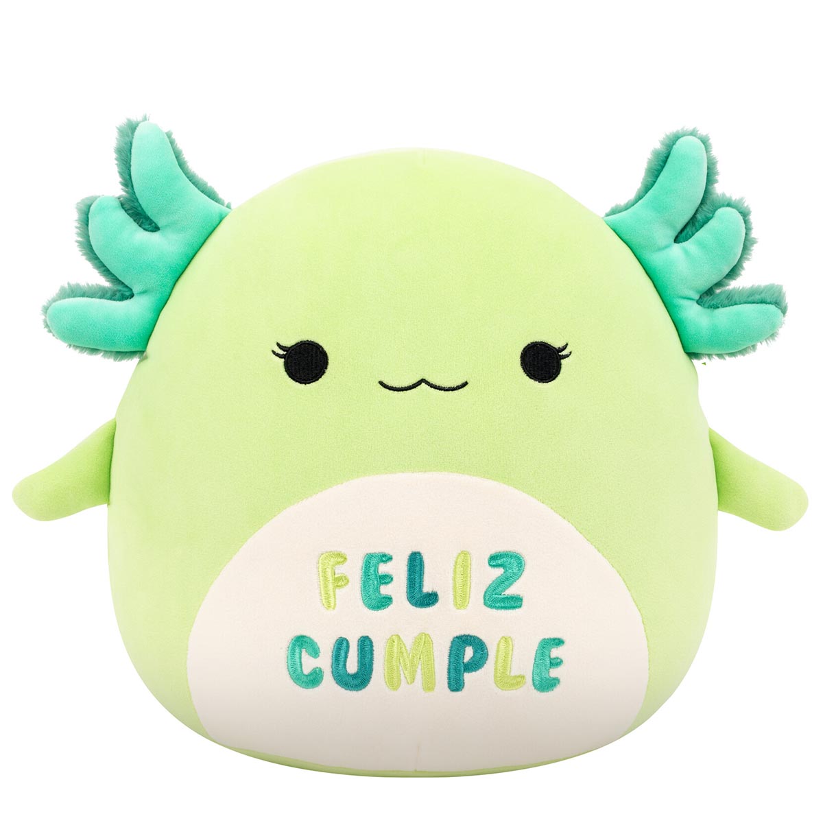 12-Inch Mipsy the Green Axolotl with ??Feliz Cumple?? Embroidery