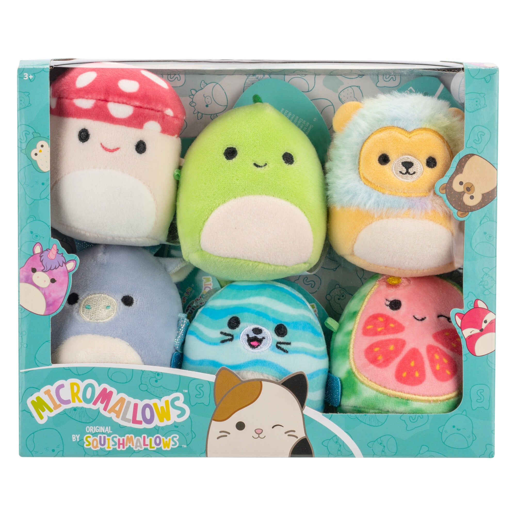 Micromallows 6-Pack ?C Danny Dinosaur, Dane Dragon, Malcolm Mushroom, Lena Guava Fruit, Leonard Lion, Noah Seal - Image 2
