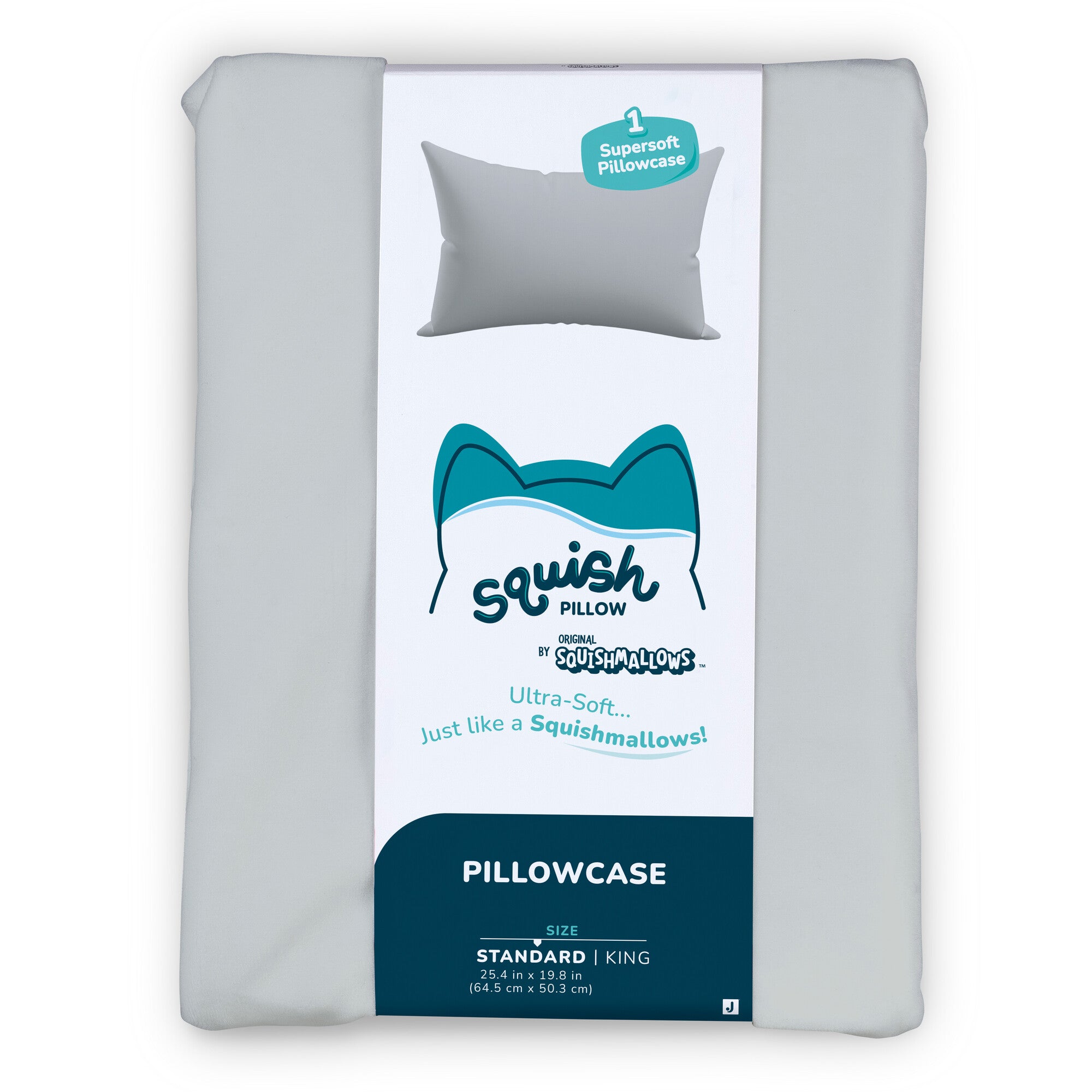 ??Solid Slumber?? Light Grey SquishPillow Pillowcase (Standard Size) - Image 3
