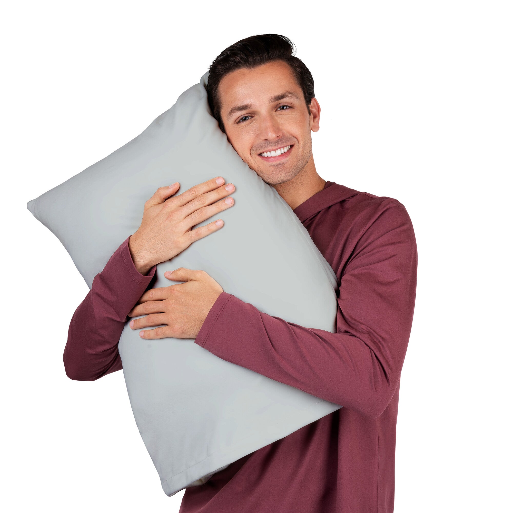 ??Solid Slumber?? Light Grey SquishPillow Pillowcase (Standard Size) - Image 2