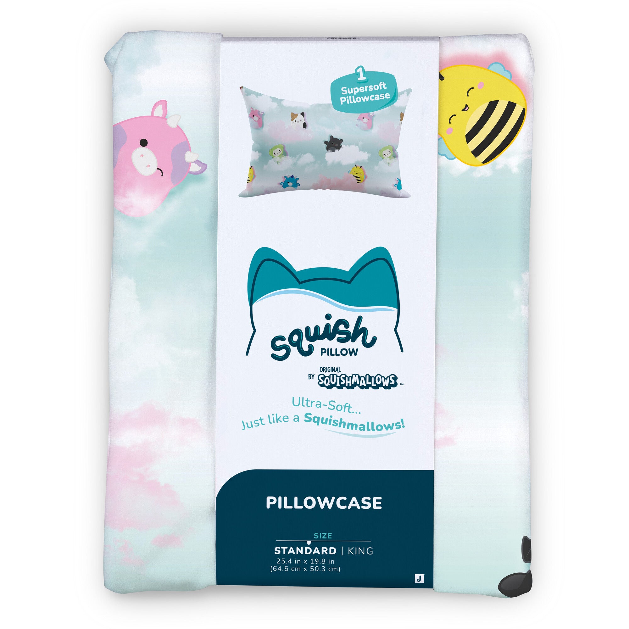 ??On Cloud 9?? Blue SquishPillow Pillowcase (Standard Size) - Image 3